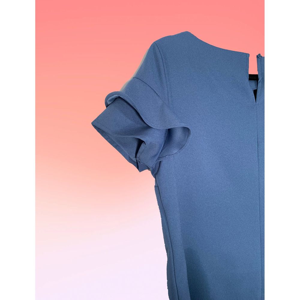 BANANA Rep. Blue Ruffle SLeeve M top